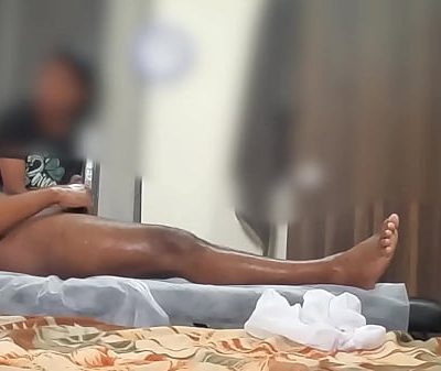 Dick flashing to massage lady in Thailand